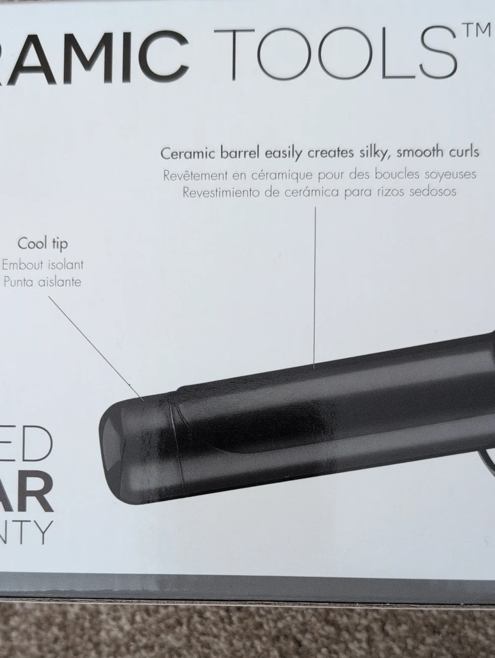 New BaBylissPro Ceramic Curling Iron 1¼